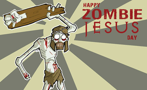 Meme internet sur le jour de Zombie Jesus